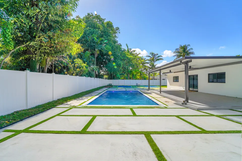 Heated saltwater pool